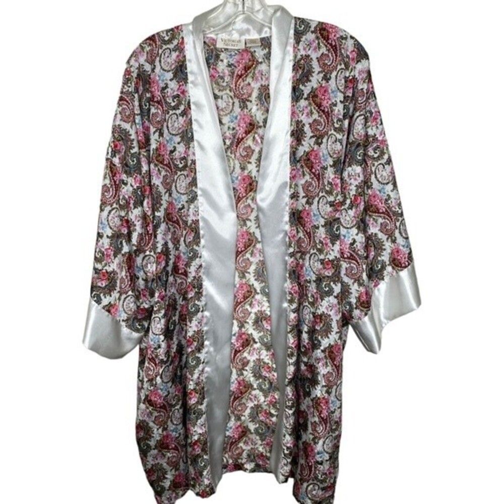 Vintage Victoria’s Secret gold label floral robe 80s 90s